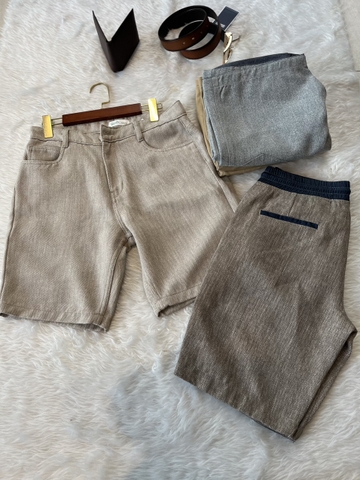 Quần Short Nam Màu Xám phối Vải Jeans Size 31