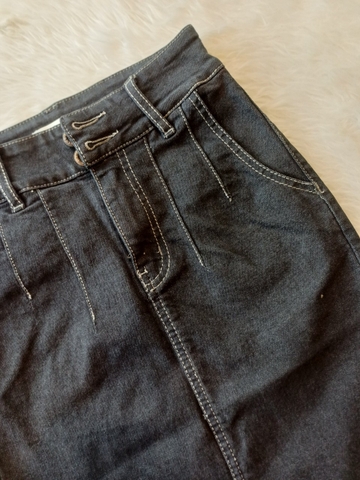 Chân Váy Jeans Bút Chì Xẻ Tà Ngắn Size S
