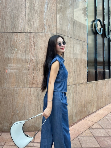 Quần Jeans Lụa Ống Rộng