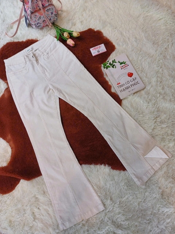 Quần Ống Loe Xẻ Lai Thanh Lịch Hack Dáng Cực Đỉnh