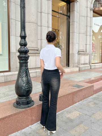 Quần Ống Loe Xẻ Lai Thanh Lịch Hack Dáng Cực Đỉnh