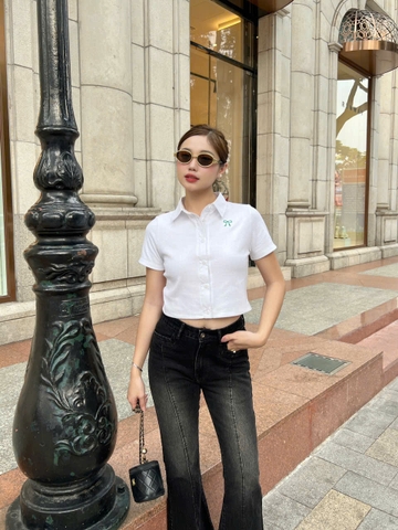 Quần Ống Loe Xẻ Lai Thanh Lịch Hack Dáng Cực Đỉnh