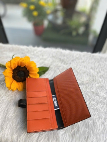 Bóp 118 dài đen có dây gài