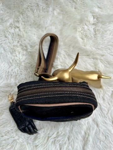 Túi bao tử đeo chéo vải Jeans/Denim thêu Exclusive độc đáo