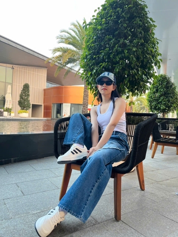 Quần Jeans Cao Cấp Ống Rộng Cách Điệu GOOTIK FASHION