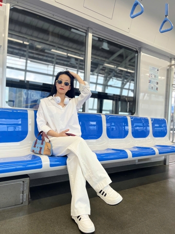 Quần Jeans Suông Ống Rộng Phối Chỉ 3 Màu