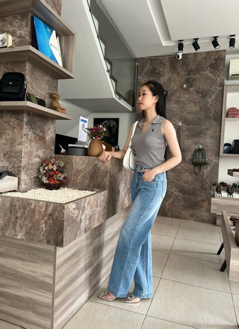 Áo Dệt Kim sát nách Polo phong cách Hàn Quốc trẻ trung, thanh lịch