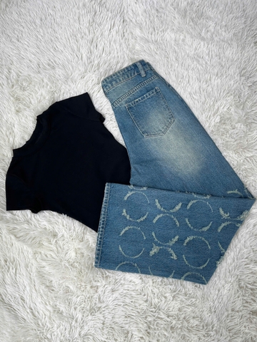 Quần Jeans Xước ống rộng 24cm Cao Cấp GOOTIK Fashion