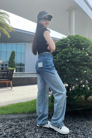 Quần Jeans nữ lưng cao loang màu cực chất - GOOTIKFASHION