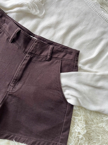 Quần Short Nữ Kaki Màu Nâu Size S- M