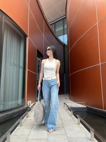 Quần Jeans Suông Ống Loe Hack Dáng, Sang Trọng Quý Phái - Gootik Fashion