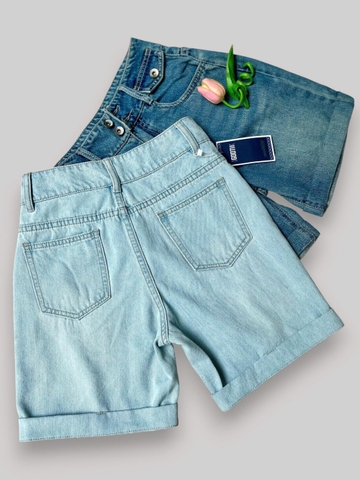 Quần Short Jeans phối Nắp Túi - Gập lai - Giá trải nghiệm