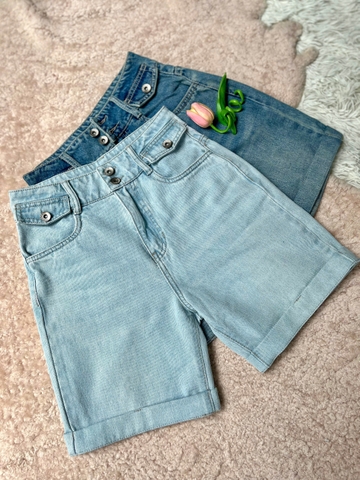 Quần Short Jeans phối Nắp Túi - Gập lai - Giá trải nghiệm