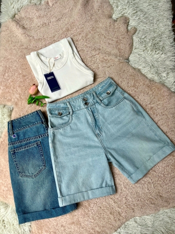 Quần Short Jeans phối Nắp Túi - Gập lai - Giá trải nghiệm