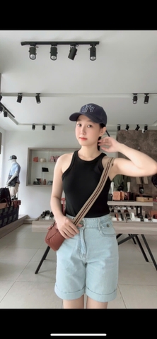 Quần Short Jeans phối Nắp Túi - Gập lai - Giá trải nghiệm