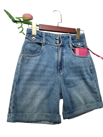 Quần Short Jeans phối Nắp Túi - Gập lai - Giá trải nghiệm