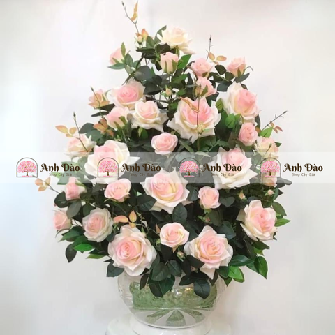 Bình hoa hồng cao 90cm rộng 80cm
