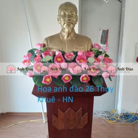 Hoa tượng Bác cao 35cm rộng 80cm