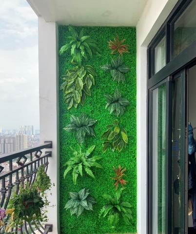 Tường cây cỏ giả