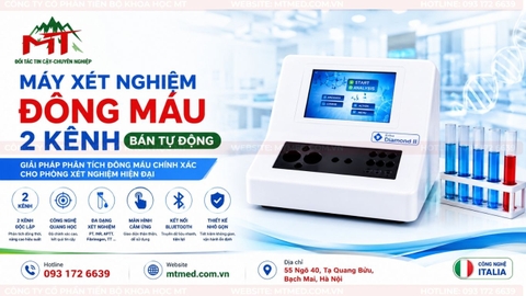 Máy xét nghiệm đông máu 2 kênh bán tự động - giải pháp phân tích đông máu chính xác cho phòng xét nghiệm hiện đại