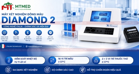 Máy Xét Nghiệm Đông Máu Bán Tự Động Diamond 2 – Italia | Giải Pháp Phân Tích Đông Máu Chính Xác Cho Phòng Xét Nghiệm Hiện Đại