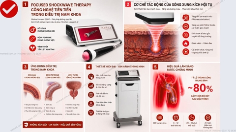 Quy trình điều trị rối loạn cương dương bằng máy xung kích hội tụ cường độ thấp (Focused ESWT)