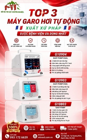 Top 3 máy garo hơi tự động Model G10904, G10903, G10803 Xuất xứ Pháp được bệnh viện ưa dùng nhất Việt Nam