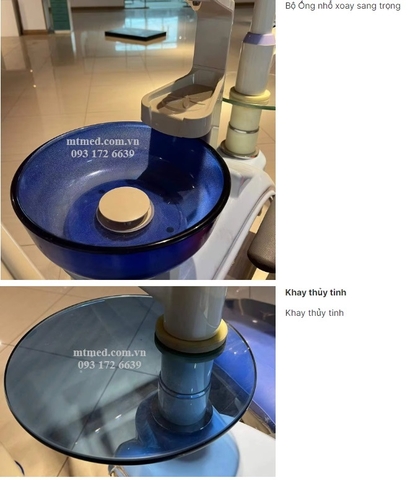 chậu nhổ bằng thủy tinh của ghế nha khoa t60