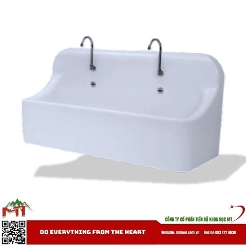 Bồn rửa tay 2 vòi composite