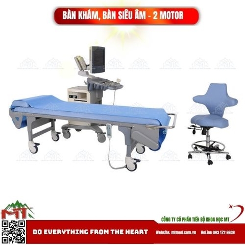 Bàn khám, bàn siêu âm điều khiển điện 2 motor EX-YE3002