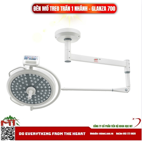 Đèn mổ treo trần 1 nhánh Glanza 700