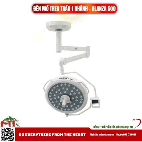 Đèn mổ treo trần 1 nhánh Glanza 500