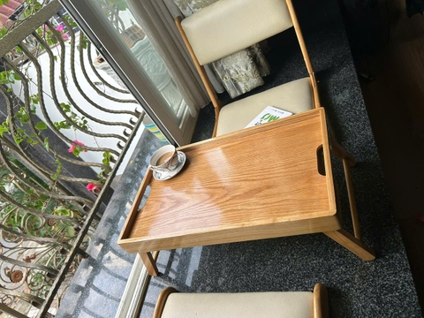 Bàn xếp gỗ sồi tự nhiên – Sang trọng, bền đẹp và gấp gọn tiện lợi