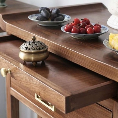 TT03 - Bàn Thờ Gỗ Sồi Tự Nhiên Cao Cấp – Thiết Kế Hiện Đại, Nhỏ Gọn