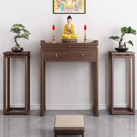 TT05 - Đôn Bàn Thờ Gỗ Sồi Tự Nhiên Kết Hợp Được Nhiều Kiểu Bàn Thờ - Tủ Thờ Giúp Hài Hòa Không Gian Phòng Thờ