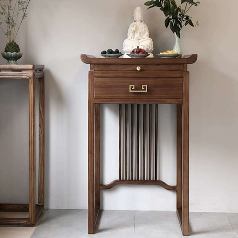 TT03 - Bàn Thờ Gỗ Sồi Tự Nhiên Cao Cấp – Thiết Kế Hiện Đại, Nhỏ Gọn