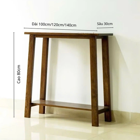 K05 - Bàn console gỗ tự nhiên kiểu dáng hiện đại, trang trí sảnh, phòng khách, phòng làm việc, phòng thờ