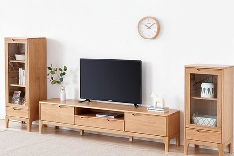 TV01 - Kệ Tivi Gỗ Sồi Tự Nhiên Sang Trọng Cho Phòng Khách