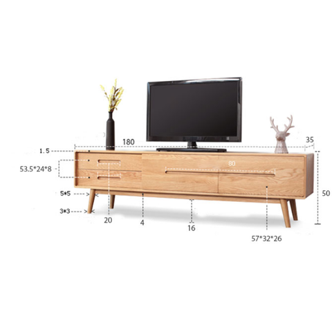 TV02 - Kệ Tivi Gỗ Sồi Tự Nhiên Thiết Kế Hiện Đại, Nhỏ Gọn Cho Nhà Phố, Căn Hộ