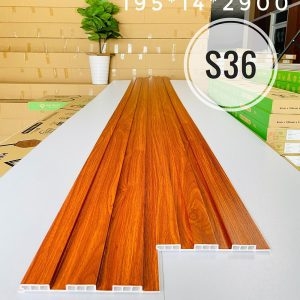 Lam gỗ nhựa 3 sóng ốp tường trần nội thất 195x14x2900 (nhiều màu)