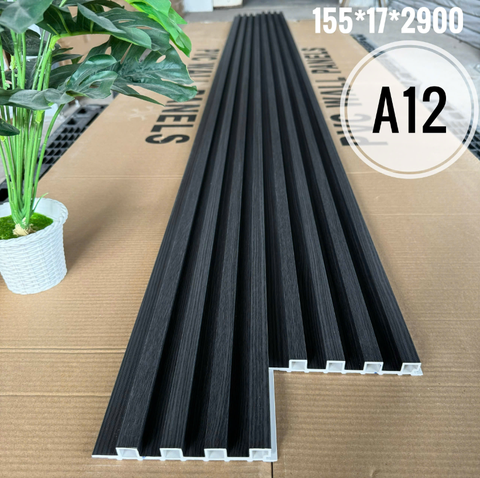 Lam 4 sóng cao gỗ nhựa ốp tường, trần 155x17x2900 (nhiều màu)