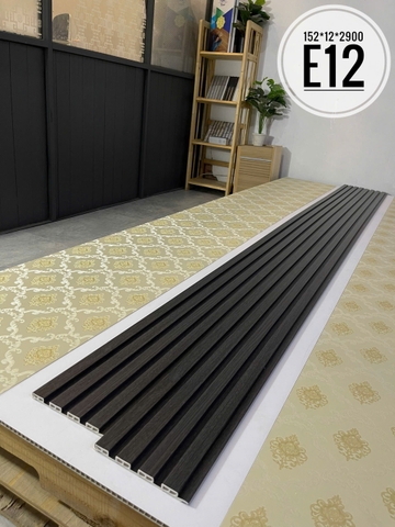 Lam gỗ nhựa 4 sóng thấp ốp tường trần nội thất 152x12x2900 (nhiều màu)