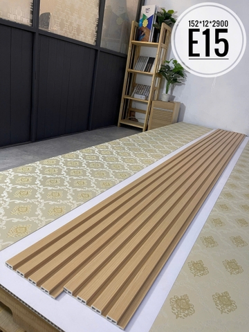 Lam gỗ nhựa 4 sóng thấp ốp tường trần nội thất 152x12x2900 (nhiều màu)