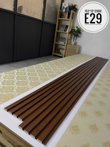 Lam gỗ nhựa 4 sóng thấp ốp tường trần nội thất 152x12x2900 (nhiều màu)