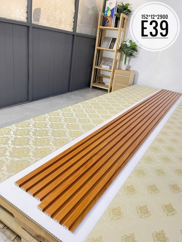 Lam gỗ nhựa 4 sóng thấp ốp tường trần nội thất 152x12x2900 (nhiều màu)