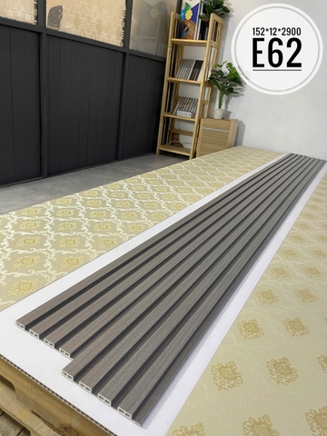 Lam gỗ nhựa 4 sóng thấp ốp tường trần nội thất 152x12x2900 (nhiều màu)