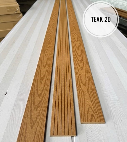 Thanh gỗ nhựa ngoài trời đa năng 145x10x2900 và 71x10x2900 mm (nhiều màu)