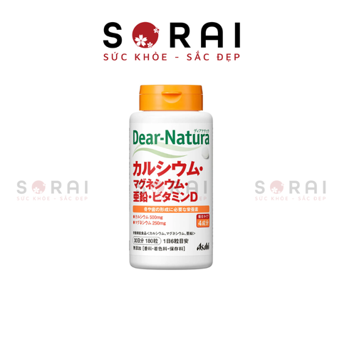 Canxi hữu cơ Dear Natura Asahi Nhật Bản hộp 180 viên