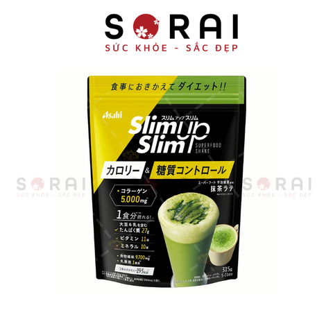 Bột hỗ trợ giảm cân, đẹp da Slim Up bổ sung collagen 360g (3 Loại) Vị Matcha