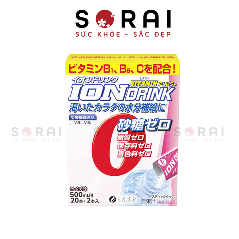 Bột pha bù nước và chất điện giải Ion Drink Fine hộp 22 gói - Vị vải